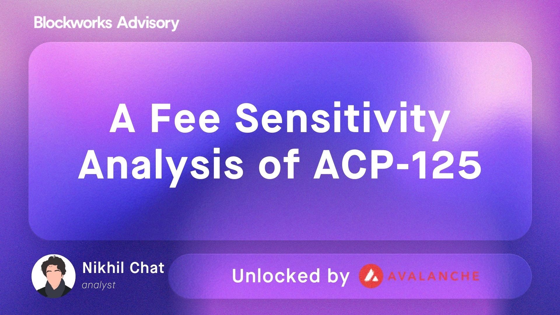 Fee Sensitivity Analysis: Predicting ACP-125's Impact on Avalanche ...